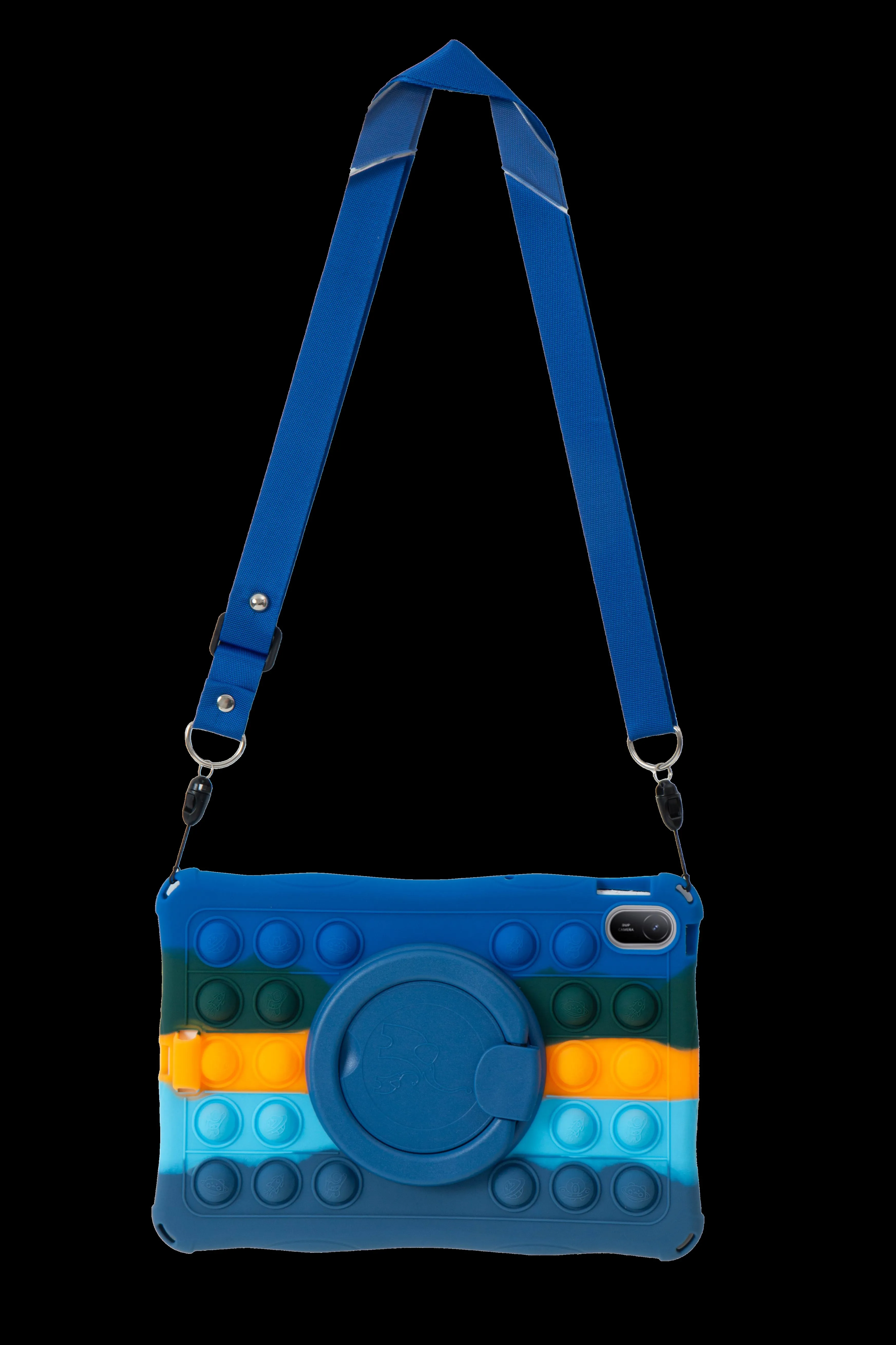 Soft Silicone Case For Huawei MatePad SE 11 2024 AGS6-W00 360 Rotating Stand Cover With Handle Grip Shoulder Strap Shockproof