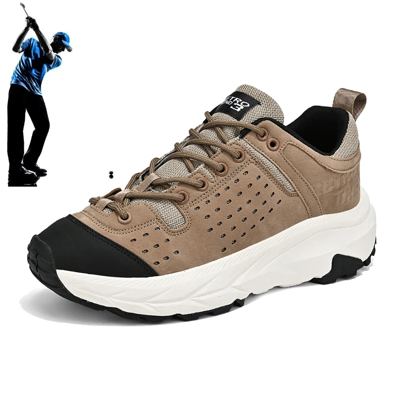 2024 New Men\'s Golf Fashion Fitness Walking Shoes Men\'s Mesh Breathable Comfortable Slow Running Sports Shoes