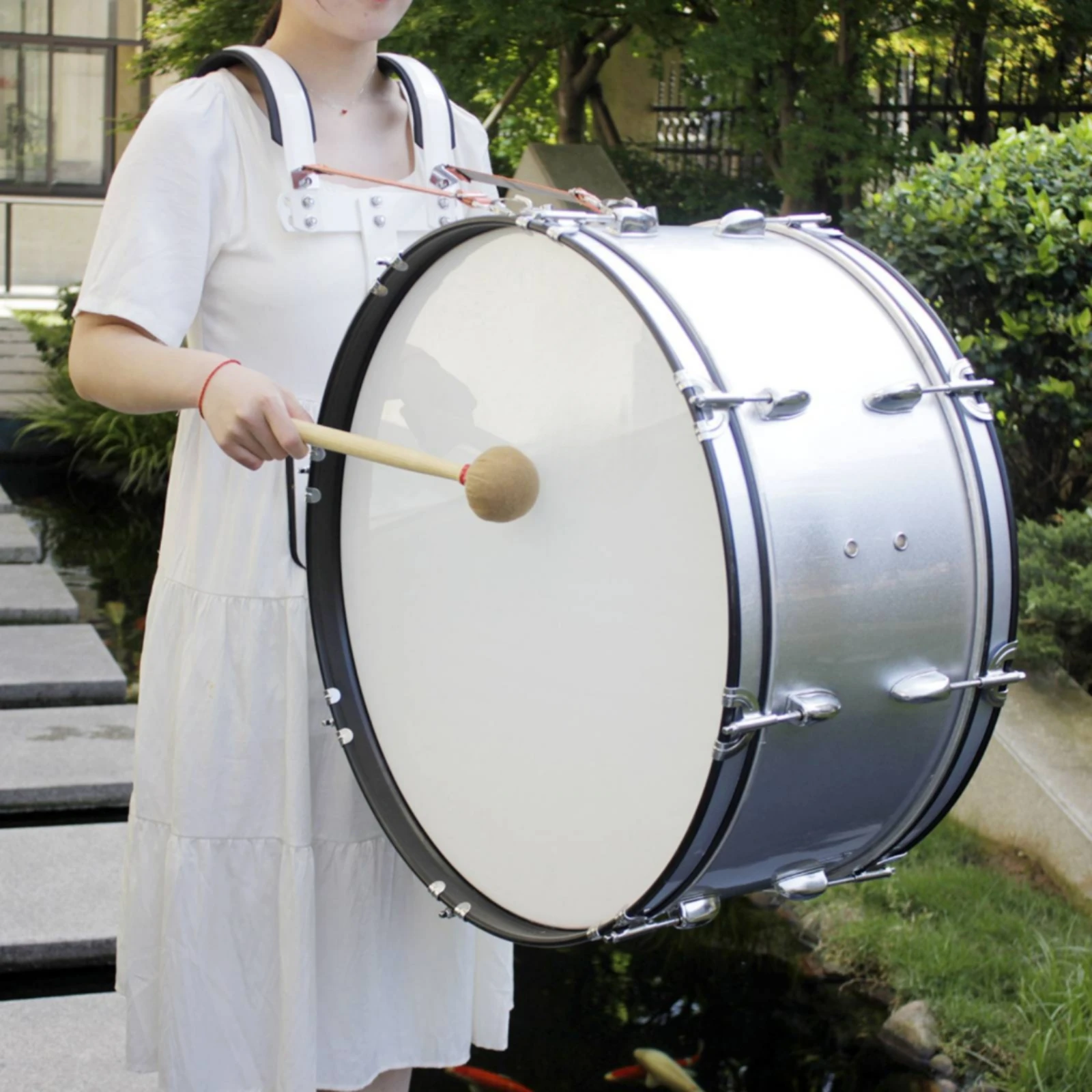 Bass Drum Mallet Wooden Marching Drum Mallet Percussion Stick Lightweight Drumstick Balanced for Percussionists