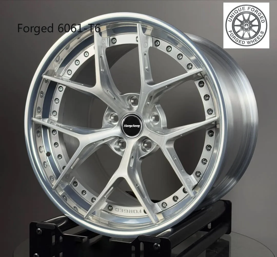 2026 New 2 3 Piece Wheels Brushed 17-24 Inch Deep Dish Concave Racing Performance Wheels