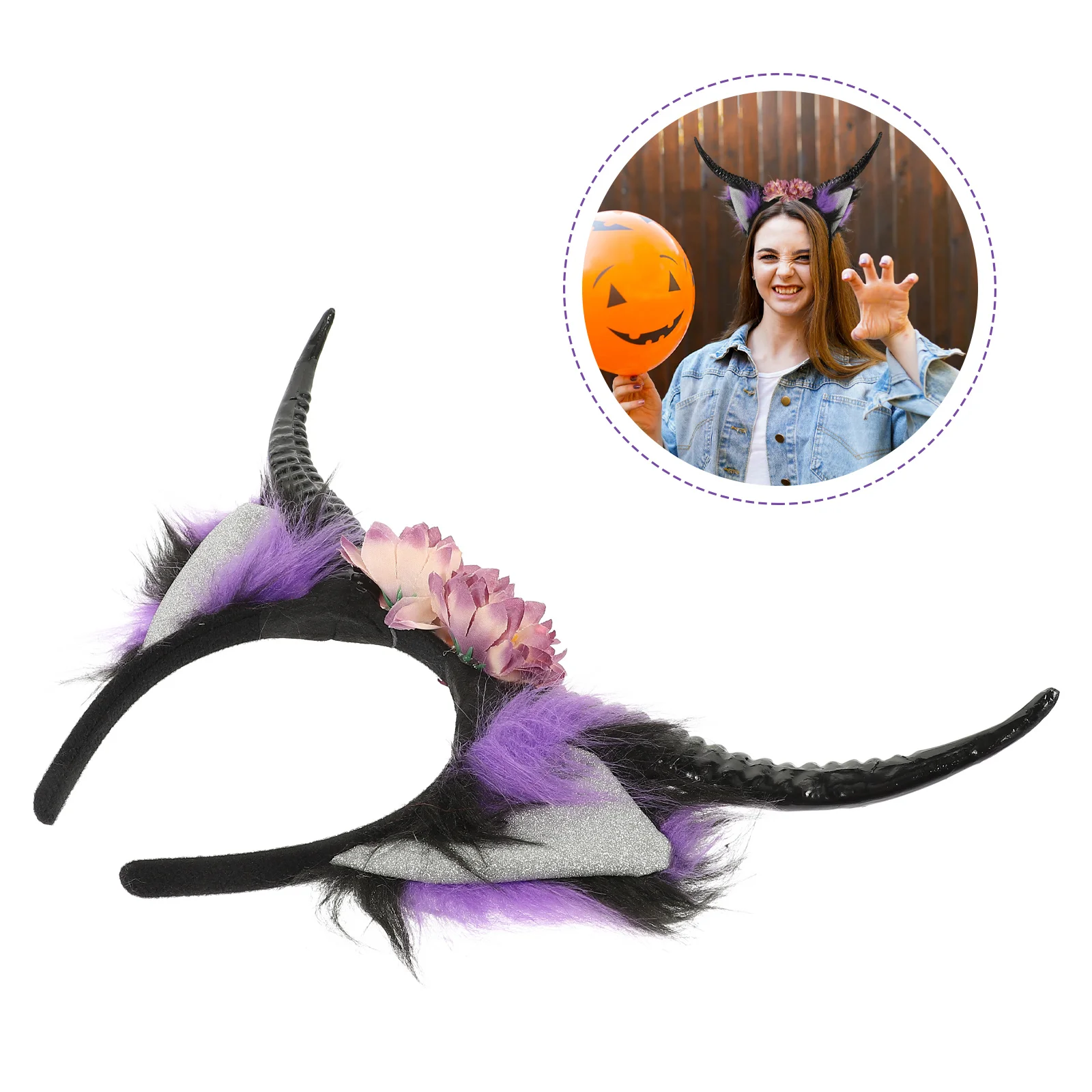 

Ox Headband Hair Hoops Halloween Hair Hoops Cosplay Headdress Lightweight Kids Costume Accessory