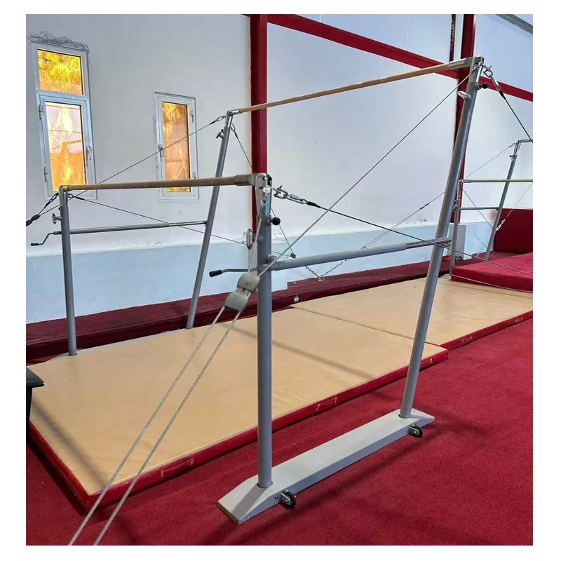 

High Quality FIG Standard Gymnastic Equipment Uneven Bar Red Pink Gray Teal Color Available for Training or Competition