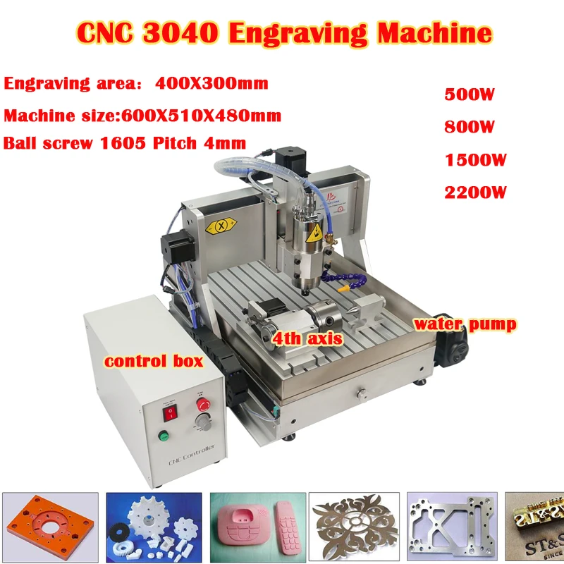 

LYCNC 3040 3/4Axis Engraving Machine 500W 800W 1500W 2200W USB Milling Engraving Machine for Wood Aluminum Copper Metal Working