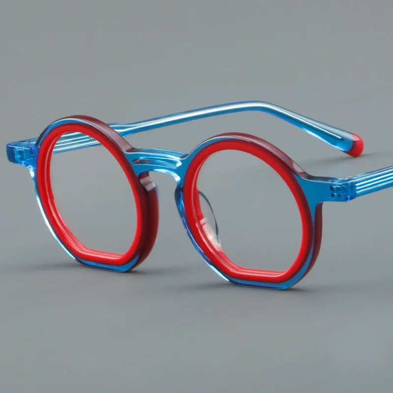 New board retro frame 2393 double circle European and American personalized fashion glasses