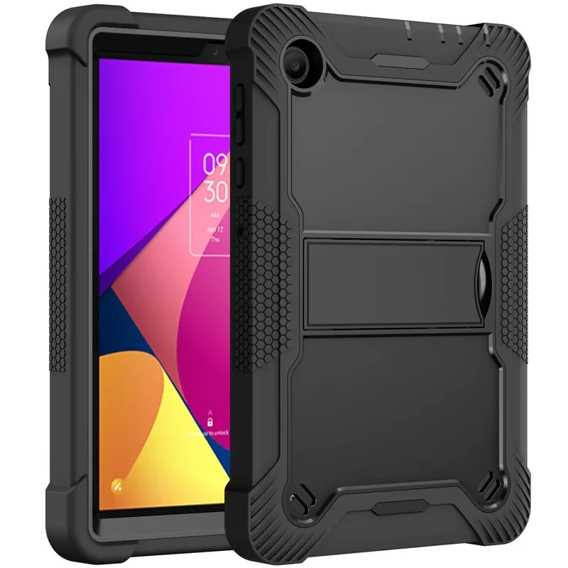 For TCL Tab 8 LE 9137W 8.0 inch 2022 9032 9132G 9132X Tablet Case Heavy Duty Kids Silicone PC Stand Shockproof Armor Cover Shell