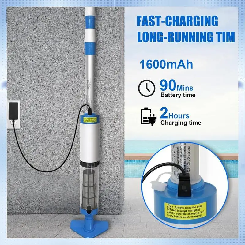 

AD-US PLUG 3 In 1 Cordless Pool Vacuum,Handheld Pool Cleaner For Spas,Hot Tubs And Small Pools For Sand And Debris