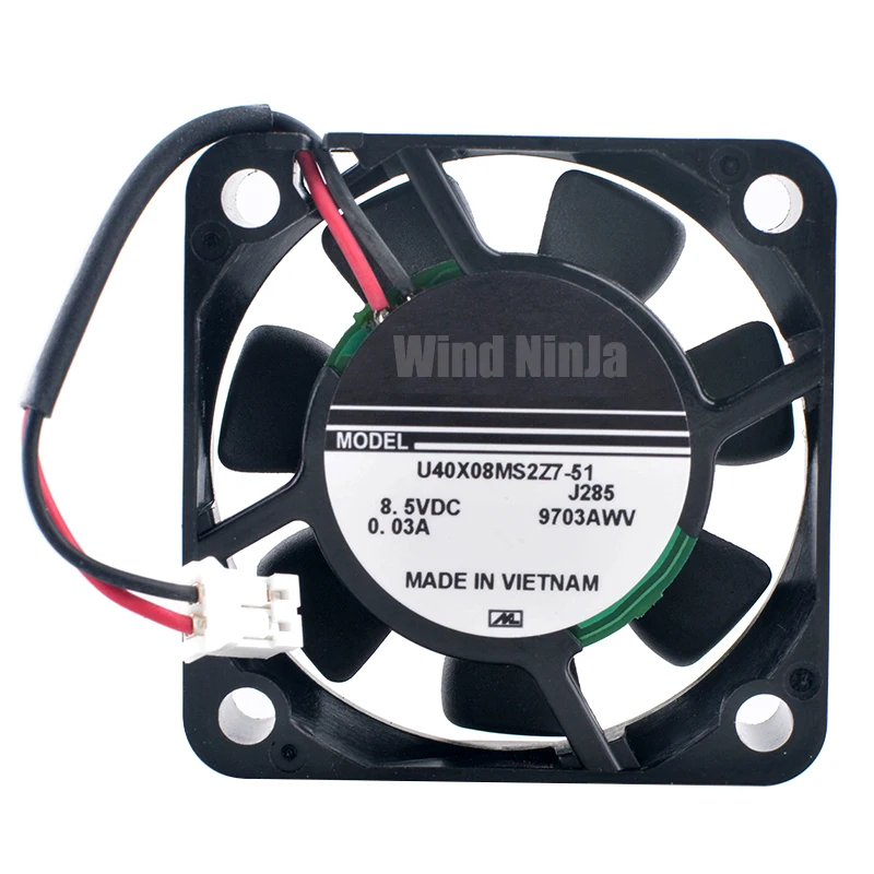 U40X08MS2Z7-51 4cm 40mm fan 40x40x10mm DC8.5V 0.03A 3000rpm Mini cooling fan for power inverter printer Raspberry Pi