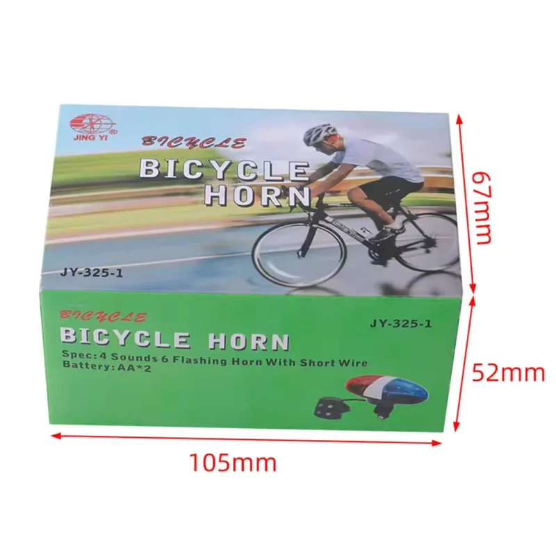 جرس الدراجة 6 LED 4 لهجة بوق الدراجة LED تحذير الدراجة الشرطة ضوء القرن الكهربائي صفارة الإنذار طفل دراجة أطفال سكوتر الدراجات مصباح