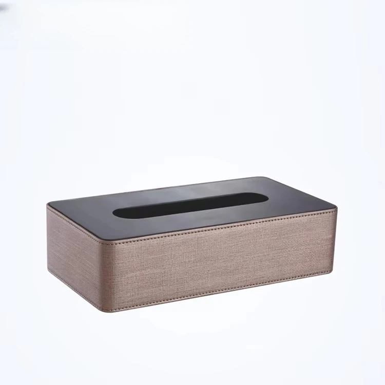 المورد الصيني عالي الجودة صندوق مناديل جلدية فاخر لفندق بلازا فاخر عالي الجودة #2