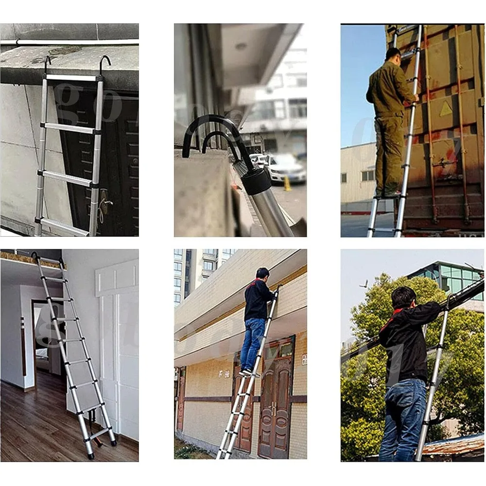 16 Fuß lange Aluminium-Verlängerungsleiter mit Verriegelungsfunktion und 330 Pfund Tragfähigkeit