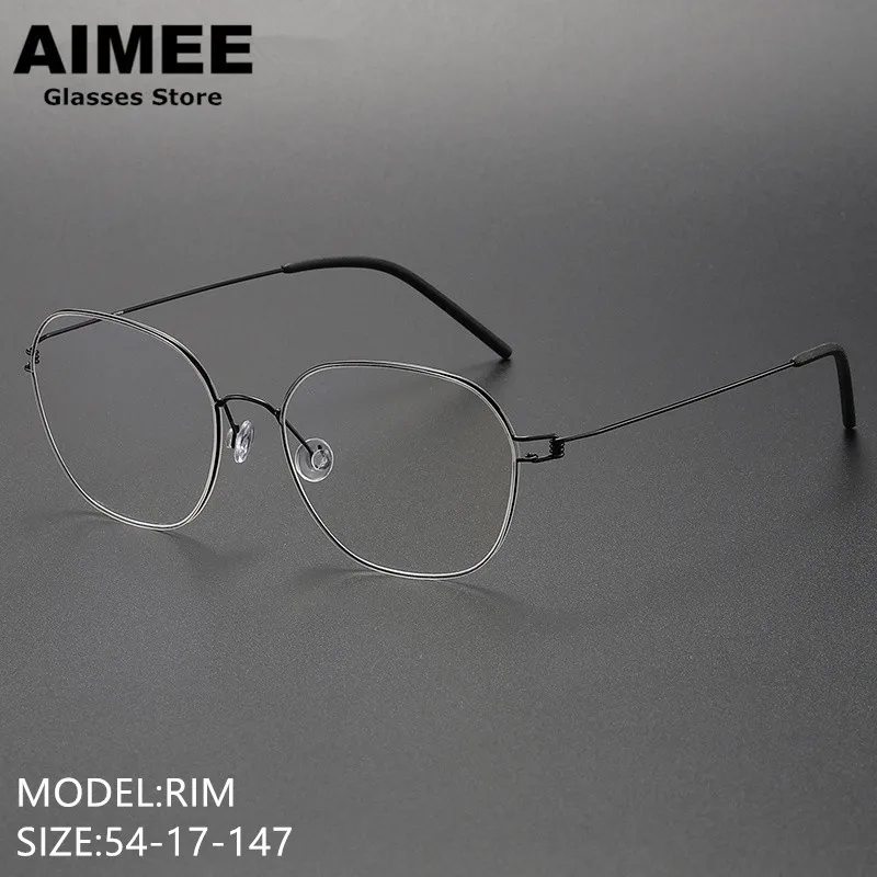 Denmark Style RIM Oval Titanium Ultralight Glasses Frame Men Women Screwless Prescription Eyeglasses Myopia Gafas Optical Lens