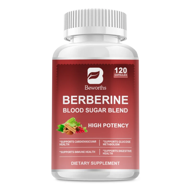 Beworths Bitter Gourd Berberine Capsule Blood Sugar Blend Healthy Cholesterol Blood Sugar and Cardiovascular Function