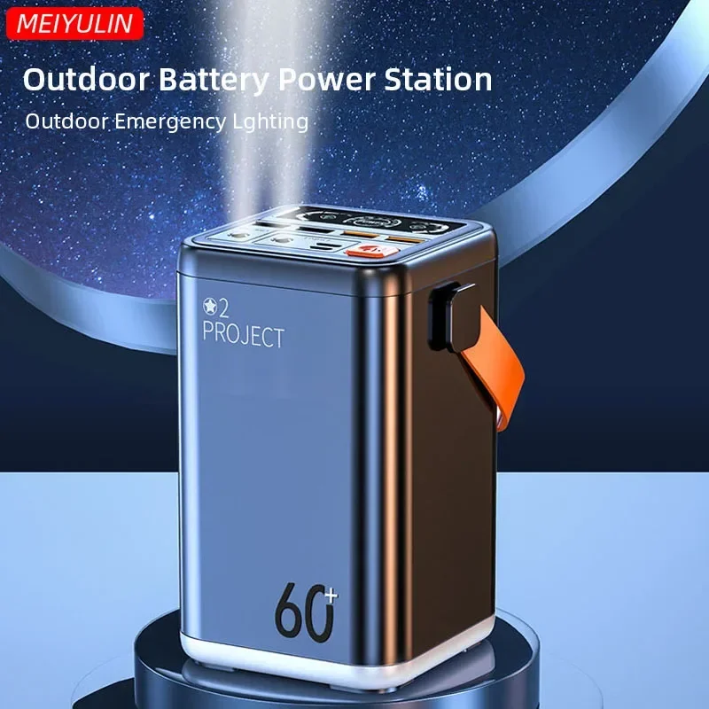 Portable Emergency Power Supply Station 60000mAh 65W Fast Charging Outdoor Spare Battery Powerbank For IPhone Xiaomi IPad Laptop