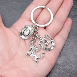 Fashion Jewelry Alloy Pendant Keychain Originality Cowboy Horseshoe Pendant Classic Gift