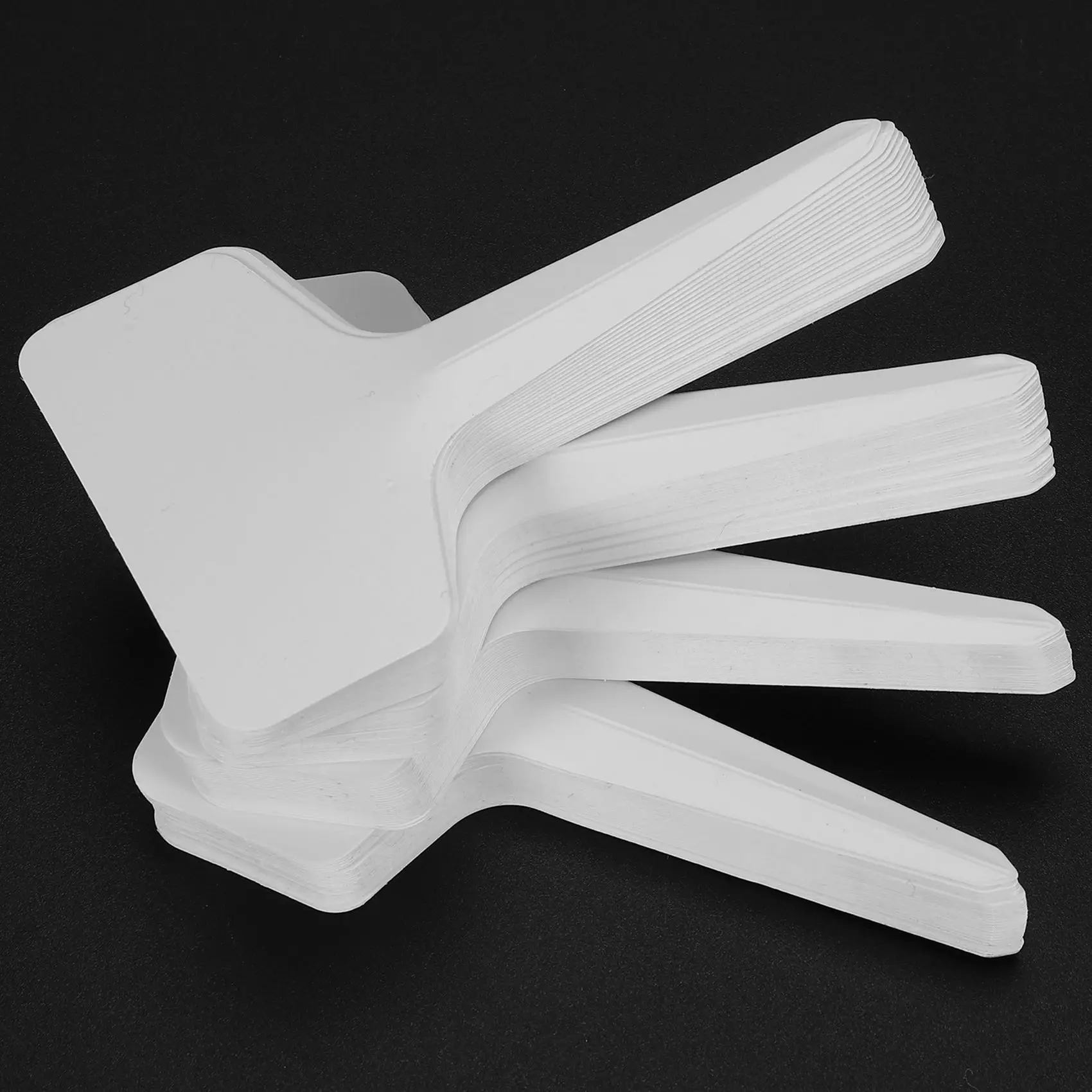 A20F-100 Pcs Garden Labels Gardening Plant Classification Sorting Sign Tag Ticket Plastic Writing Plate Board Plug In Card White