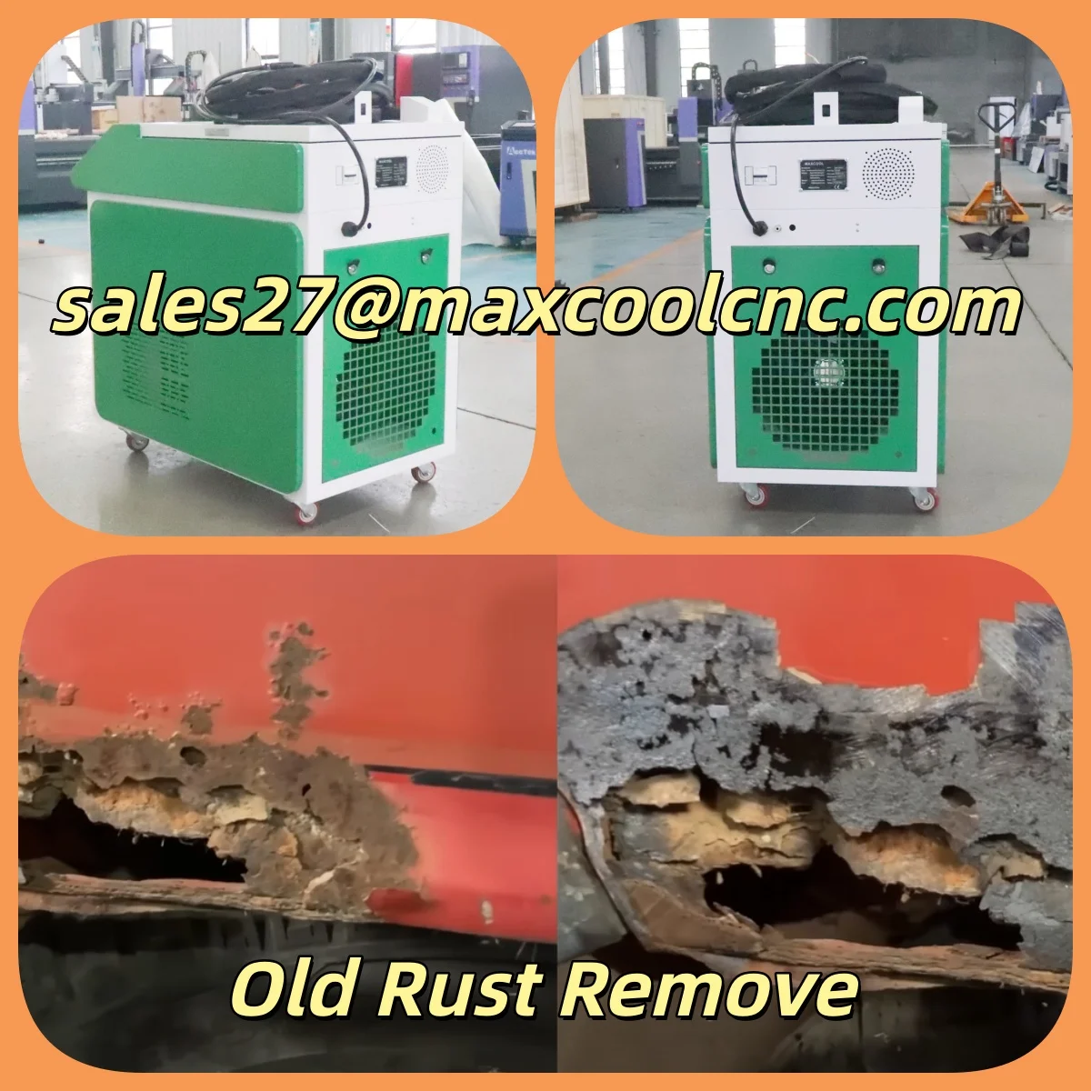 500W JPT Pulsed Laser Cleaning Machine For Remove Rust Oil Paint Metal Wood Air Cool Laser Aluminum oxide layer Model Cleaning