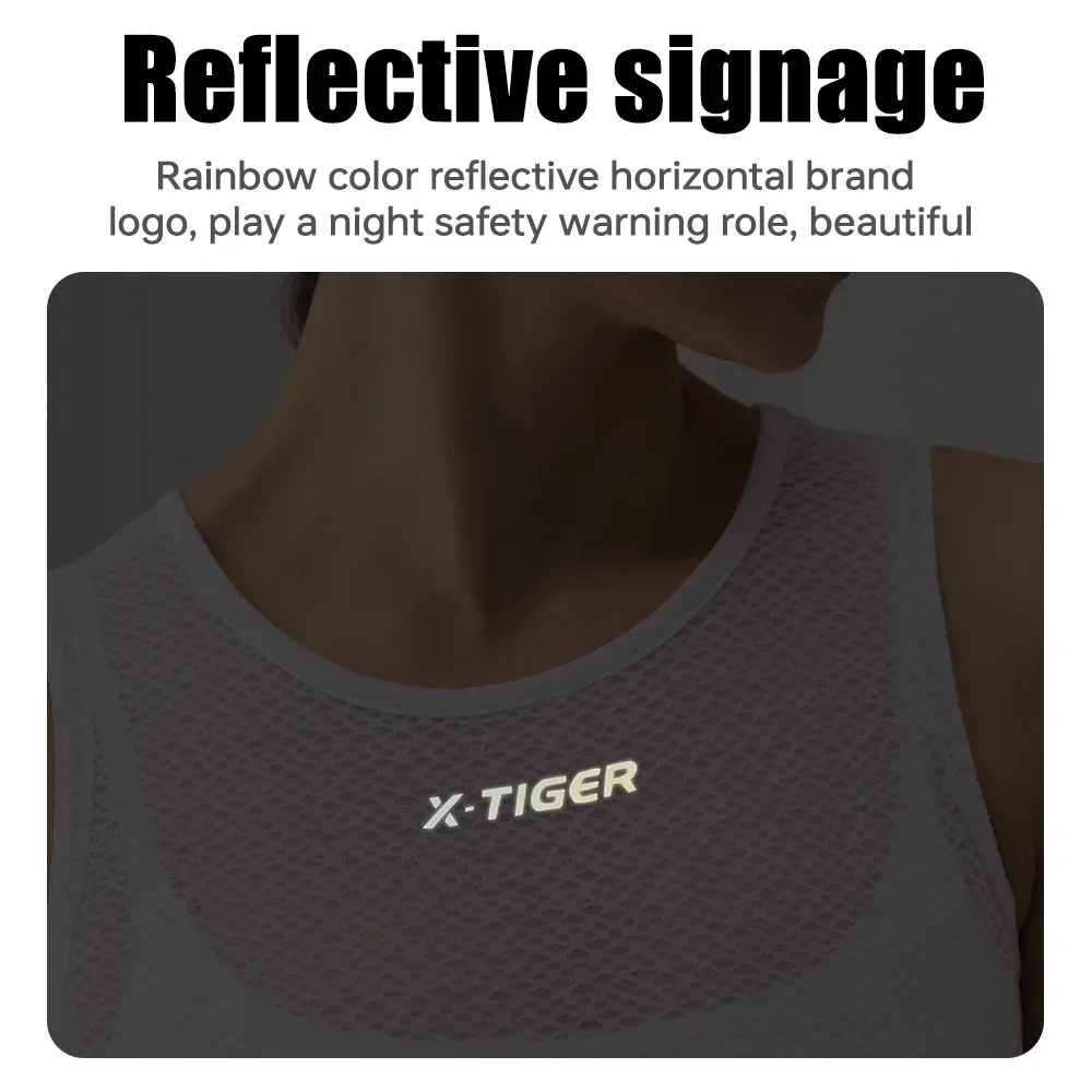 เสื้อกั๊กจักรยาน X-TIGER สำหรับผู้หญิง เสื้อกล้ามสำหรับปั่นจักรยาน เสื้อซับในตาข่าย แห้งเร็ว เสื้อผ้าสำหรับผู้หญิง เสื้อแจ็คเก็ตผู้หญิง