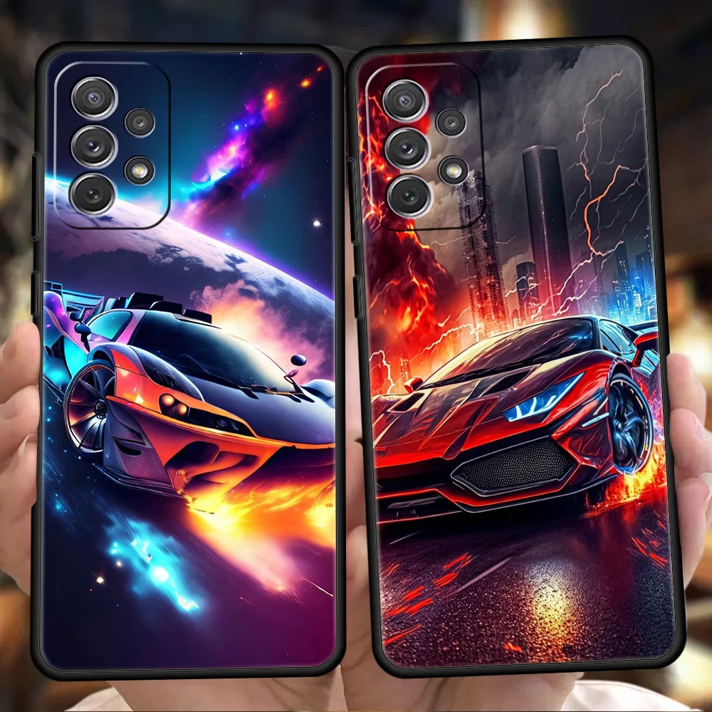 New Sports Car Shape Mobile Phone Case Cover for Samsung Galaxy A13 A22 A32 A33 A52 A72 A11 A51 A71 A73 M31 5G Shockproof Shell