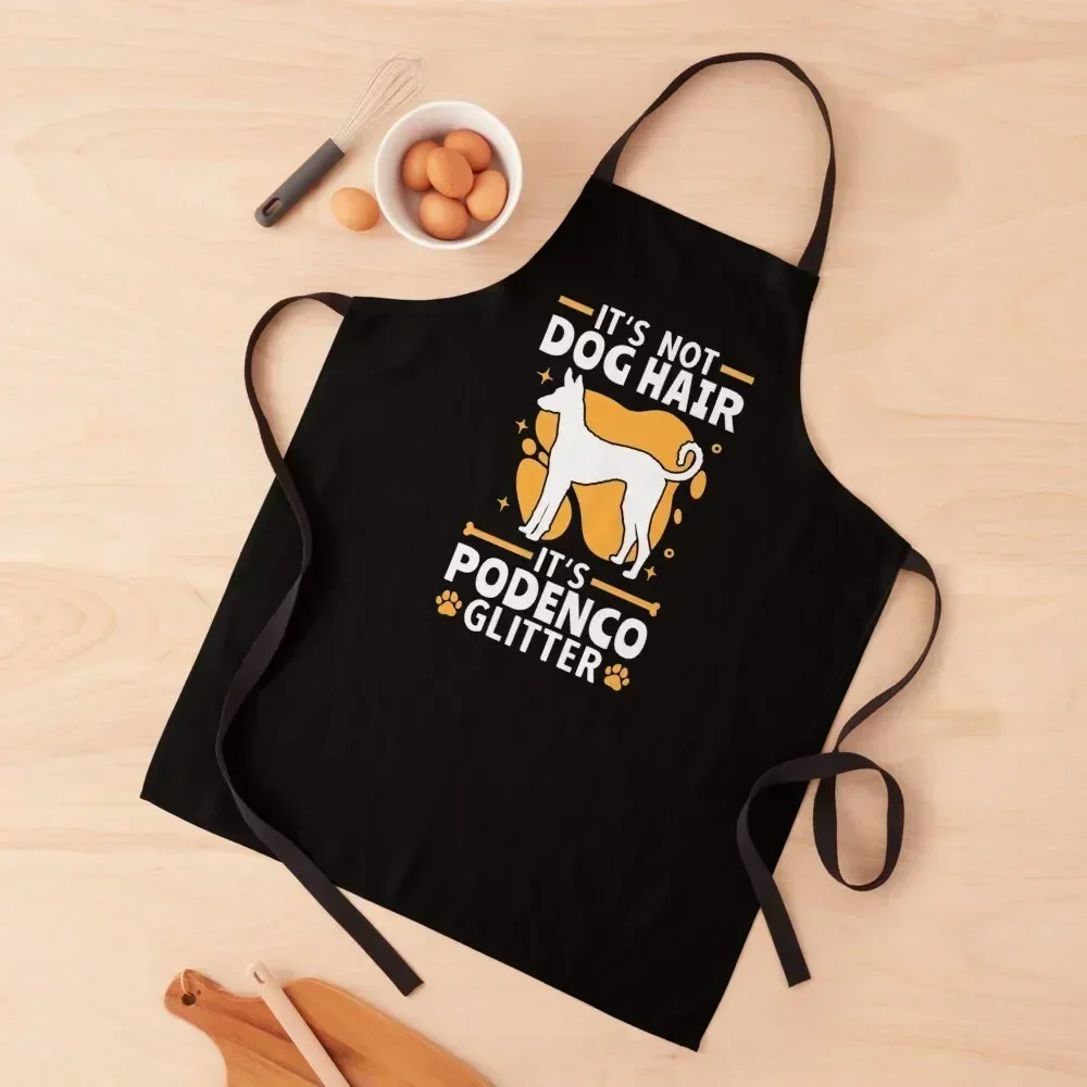 

Podenco Ibicenco Glitter Ibizan Hound Apron Barista Children'S Kitchen Kawaii Accessories Beauty Apron