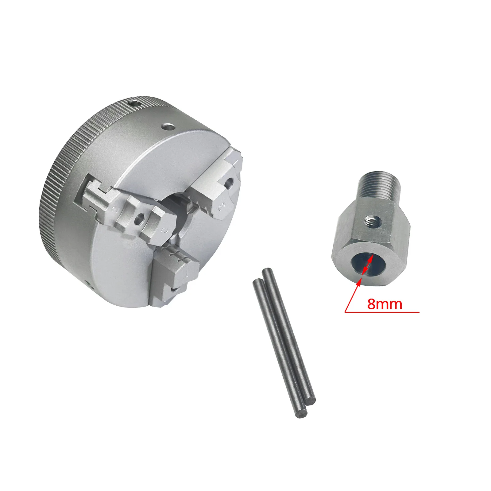 50mm 3-Backen-Selbstzentrierendes Drehfutter mit Spannadapter für Mini-Drehmaschine, Elektrobohrer, DIY-Modellbau & PCB-Bohrungen – Detail 3