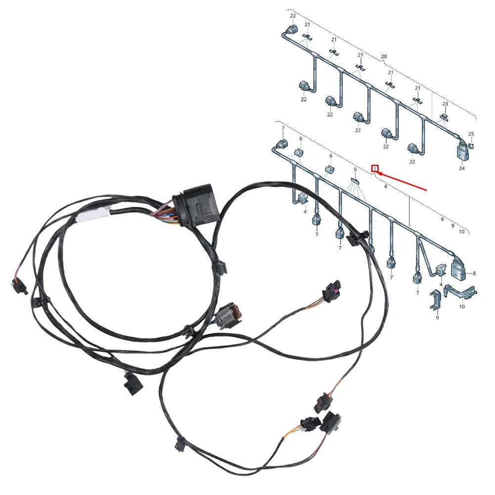 

Parking Harness Front Sensor Wiring Replacement Installation Non-deformation Parking Sensor Replacement For Touareg 2011-2014