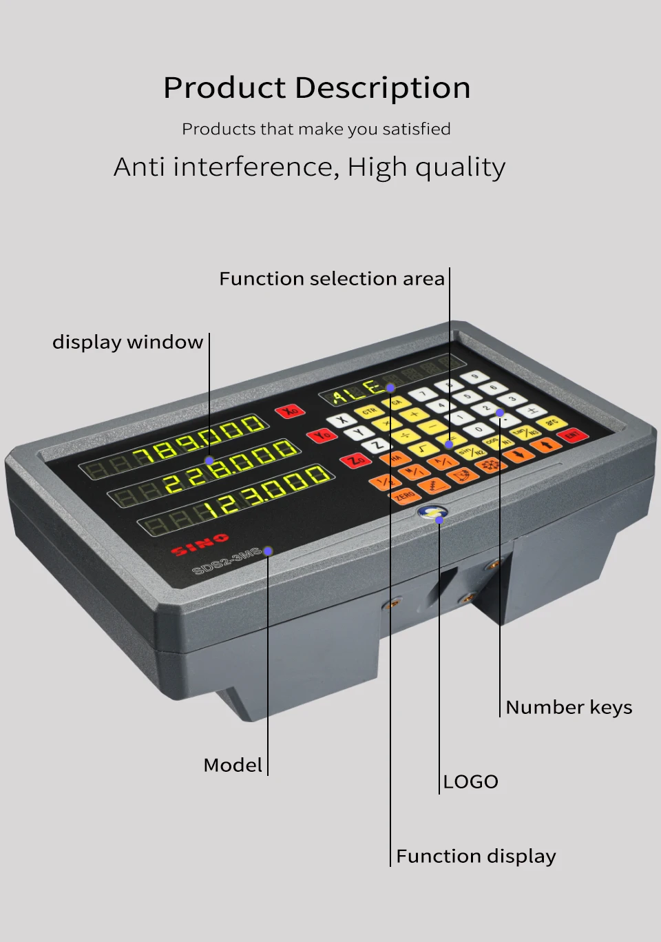 Certified Products SINO SDS2MS 2 Axis DRO Digital Readout Display For Milling Machine Lathe