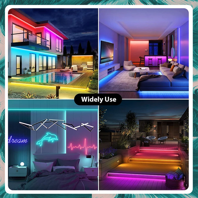 Neon LED RGB Strip Bluetooth RGB LED Strip Lights With Music Sync 10m/32.8ft LED Neon For Home Bedroom Gaming