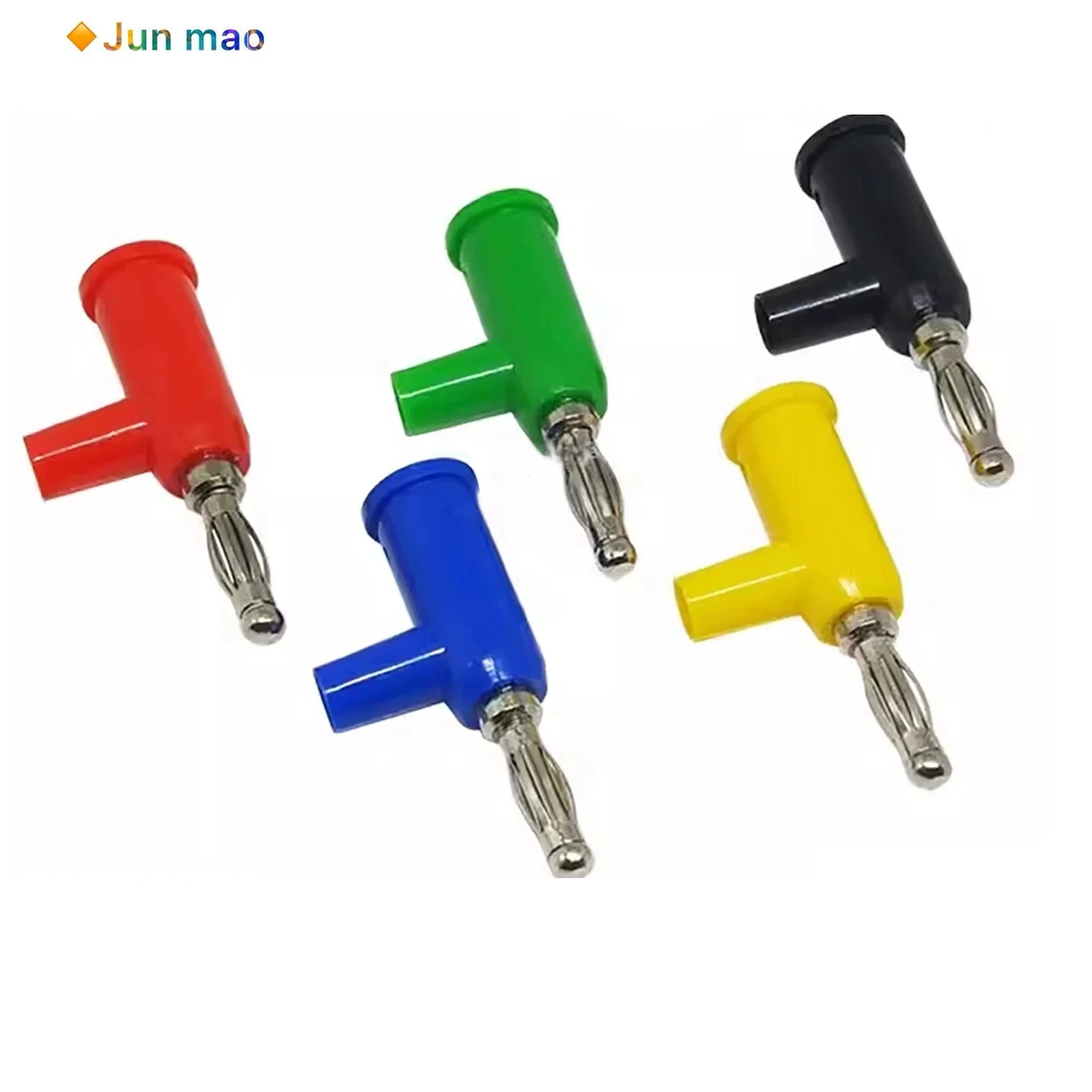 5pcs 4MM gun shaped banana plug lantern plug gun shaped non welding stackable side outlet gun shaped probe socket