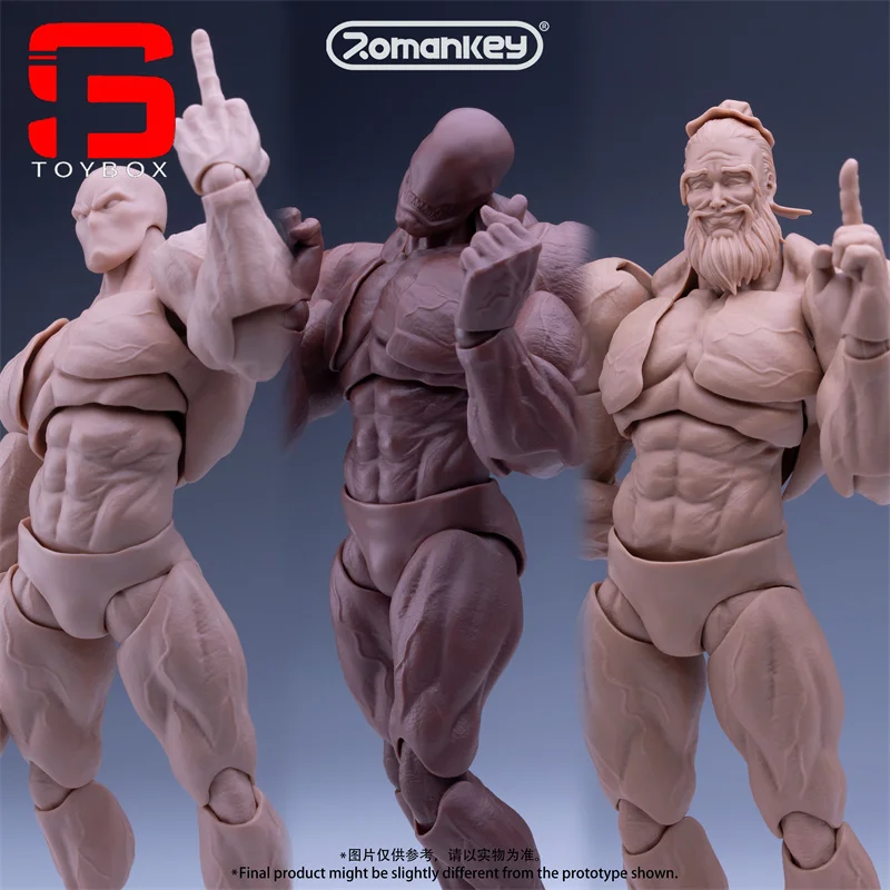 Romankey UMS003 1/12 Big Guy Super Flexibele Joint Body 18 cm Sterke Spier Mannelijke Soldaat Action Figure Body Poppen voor collectie
