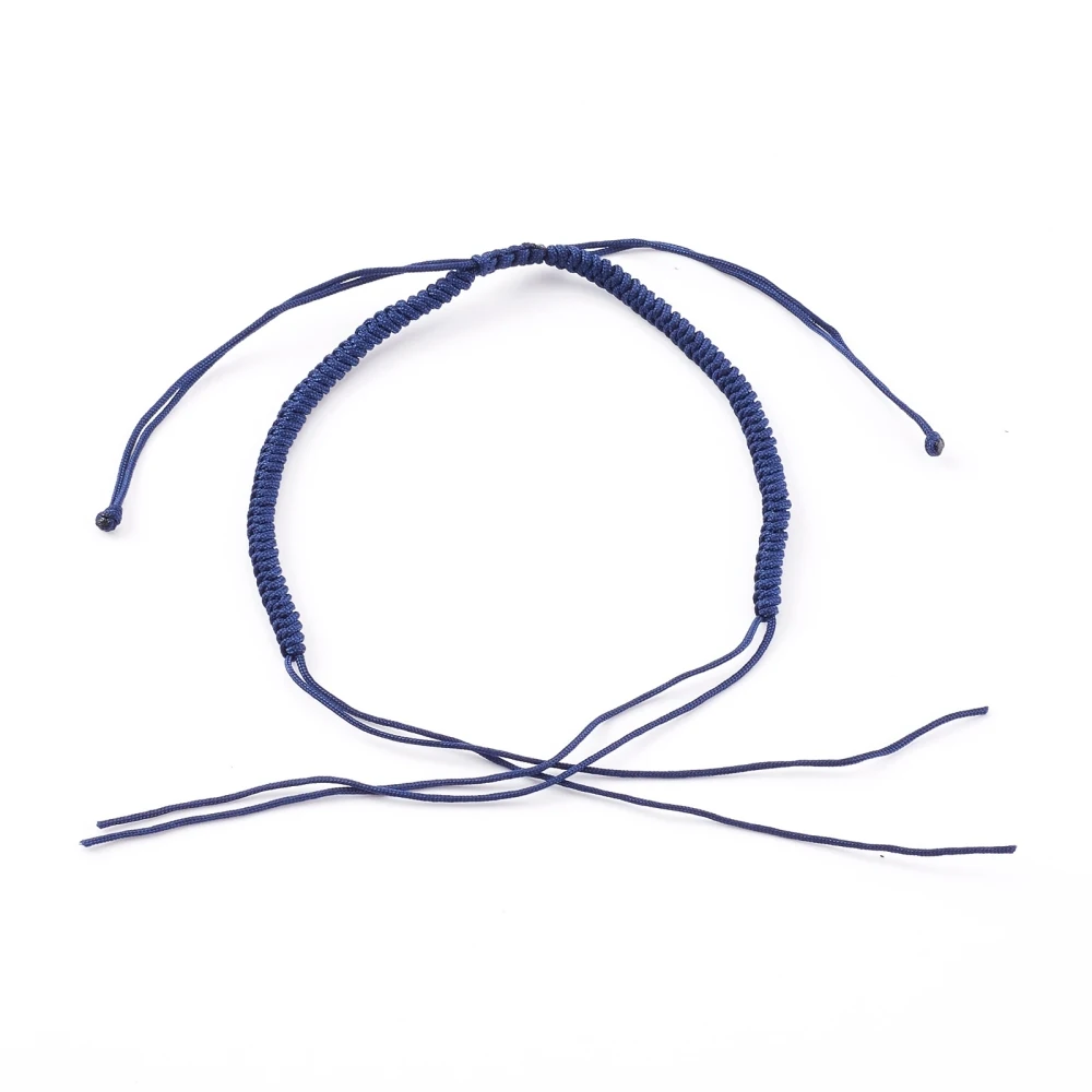 

20Pcs Braided Nylon Bracelet Thread Braided Adjustable Half Finished Knot Sliding Linking Bangle Cord for Jewelry Making Craft
