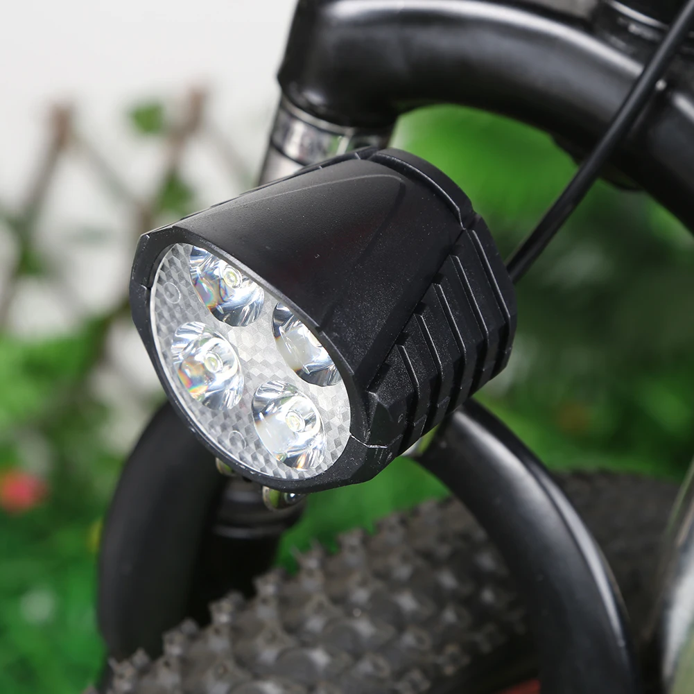 High Brightness E-Bike Scooter Lamp with Horn Easy Installation 48V Electric Scooter LED Front Light Cycling Accessories