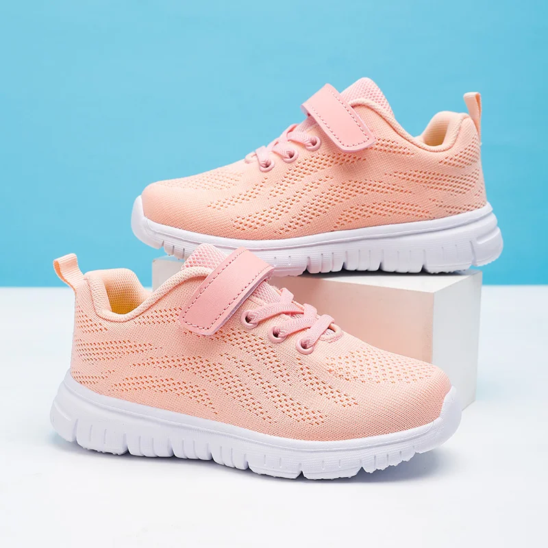 

Cheap Pink Girls Sneakers Mesh Shoes Fashion Kids Running Shoes Breathable Outdoor Sports Shoes for Boy Children Casual Sneakers