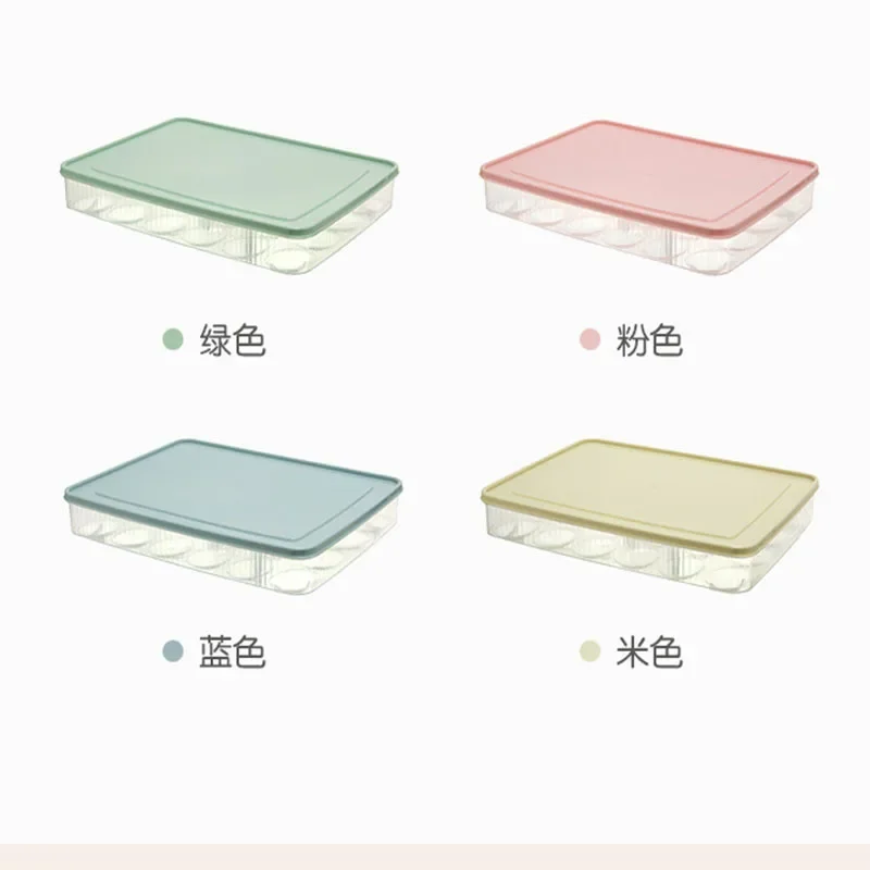 15/24 Grids Refrigerator Egg Storage Box Kitchen Refrigerator Household Preservation Plastic Dumpling Fresh-keeping Case Holder