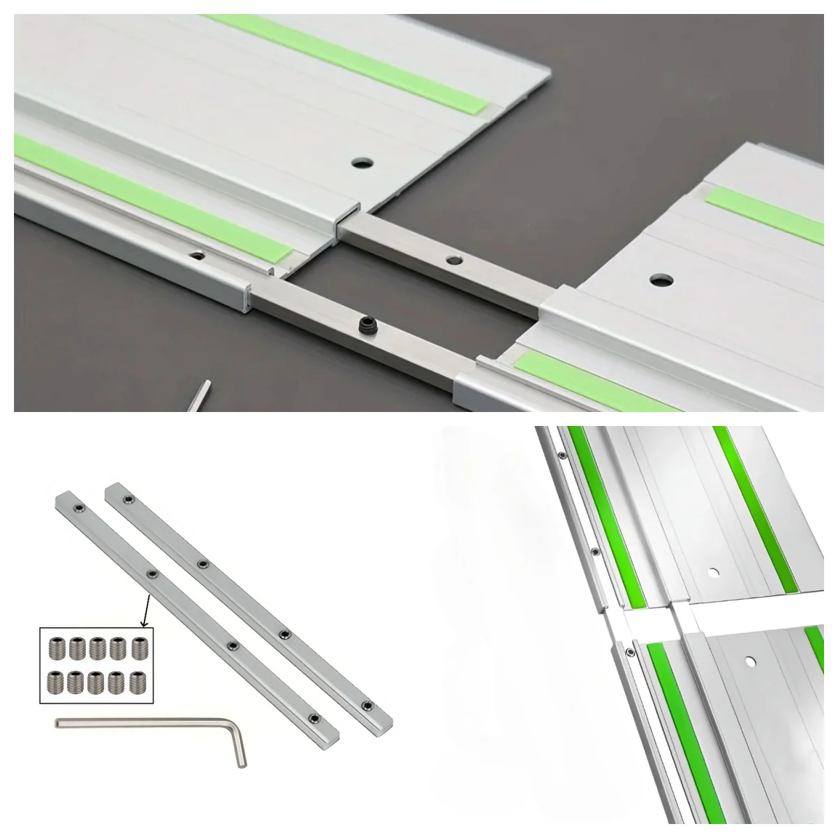 Guide Rail Connector for Track Saw Replacement Joint Kit Compatible with Makita Festool Woodworking Board Cutting Tool