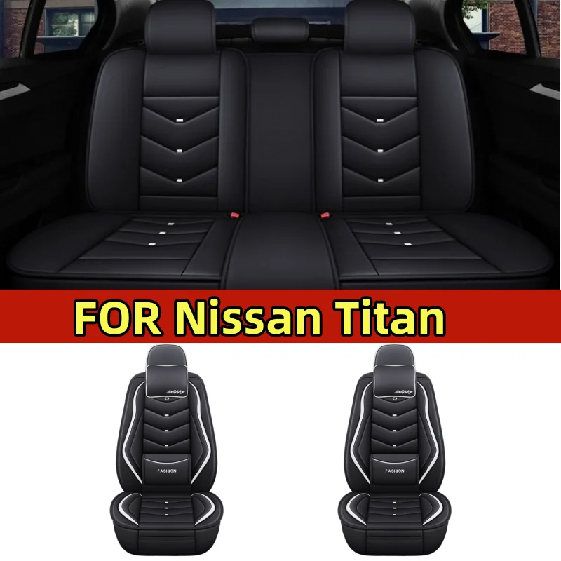 

Чехол на автомобильное сиденье Nissan Titan, водонепроницаемый, износостойкий, из искусственной кожи, мягкий и удобный, с фиксированной талией, полный чехол на сиденье