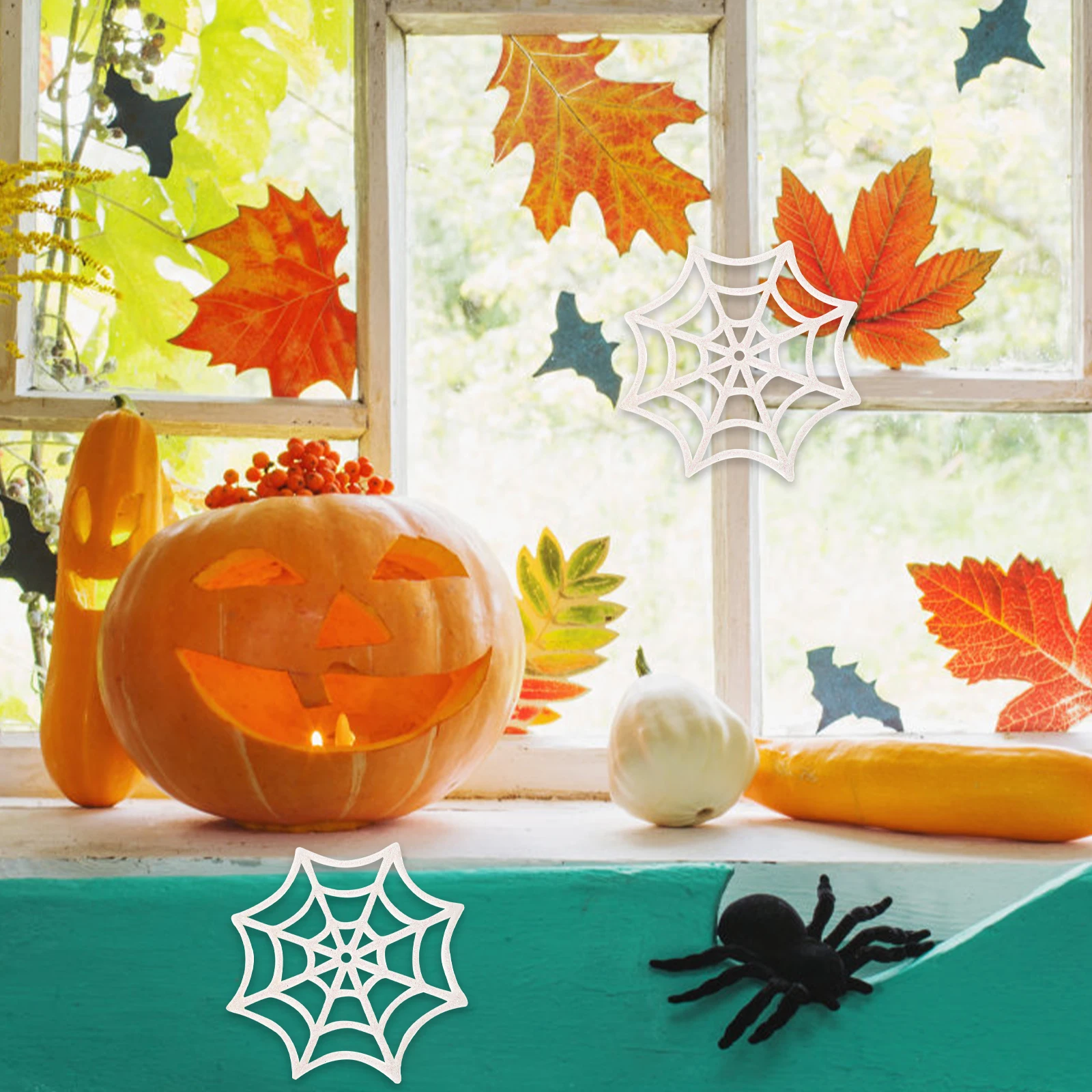 

10 Pcs Spider Web Decoration Halloween Party Props Spooky Home Decorative Decorations Indoor Supplies 8cm and Outdoor