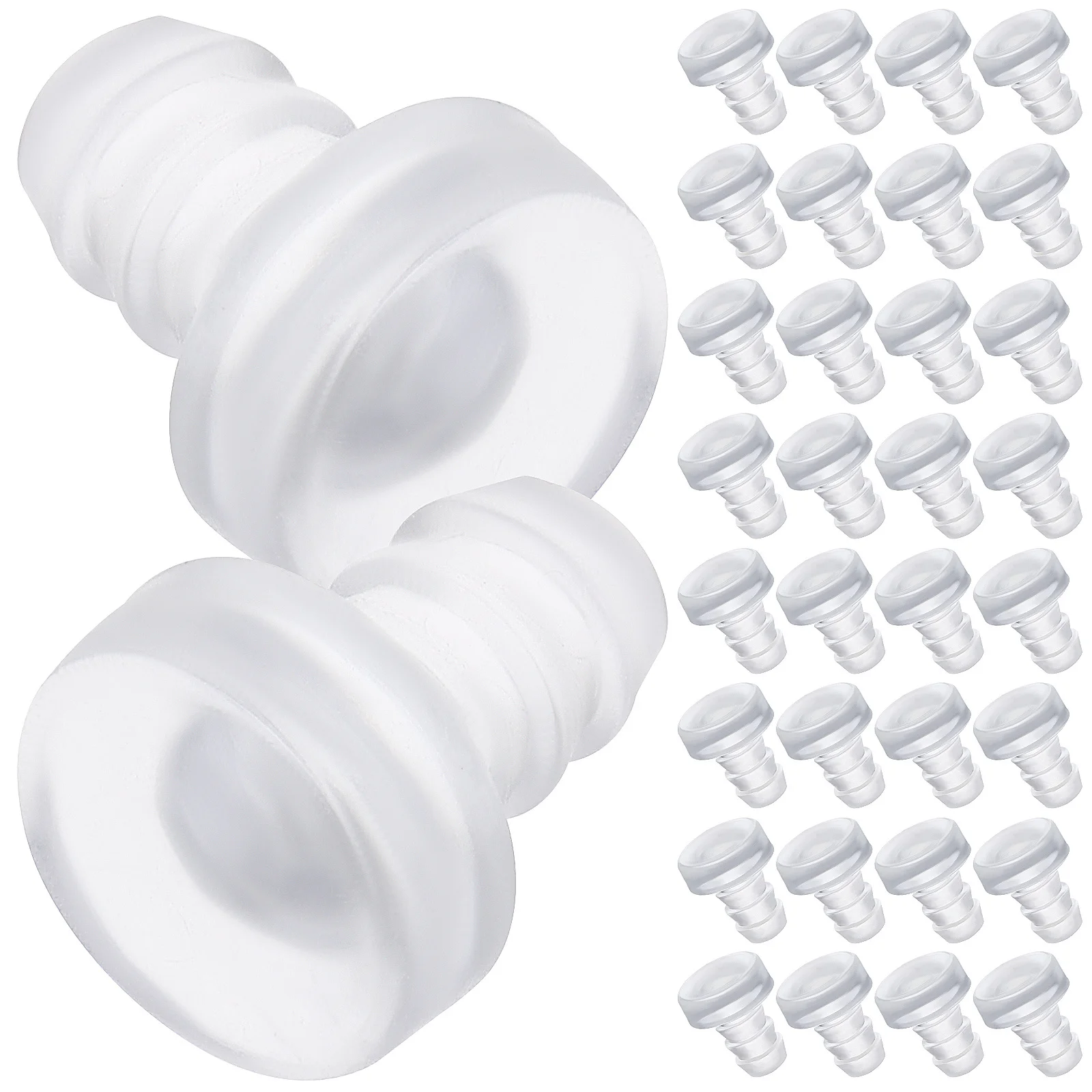 

200 pcs Anti-Collision Bumpers Clear Pvc Stem Bumpers For Cabinet Doors Furniture Drawer Stopper Table Edge Protectors Furniture
