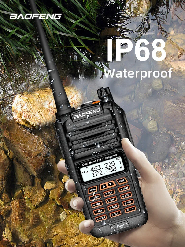 2024 New Baofeng UV 9R Plus 128 Channel ip67 waterproof walkie talkie Long Range two way radio vhf uhf ham CB Radio