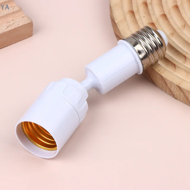 【Y】Universal E27 To E27 LED Light Bulb Socket Extender Adapter 360 Degree Rotatable Light Fixture E27 Adjustable Light Bulb Base