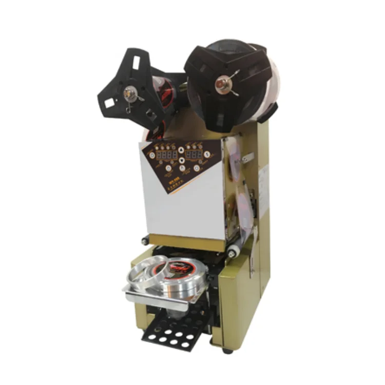 Digital Manual/Semi-Automatic Milk Tea Cup Plastic Cover Sealing Machine (95/75mm)