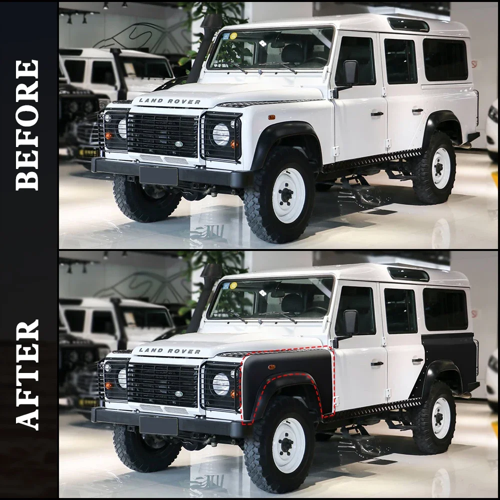 Car Accessories off road vehicle auto parts fit for Land Rover Defender Aluminum Alloy Front Fender Guard