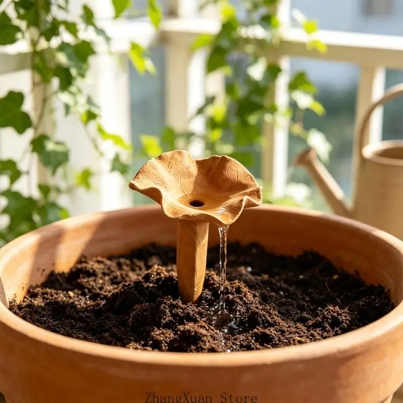 Pot Watering Aid for Indoor Containers, Clay Soil Watering Insert for Balcony Gardens and Routine Moisture Care 3XUF