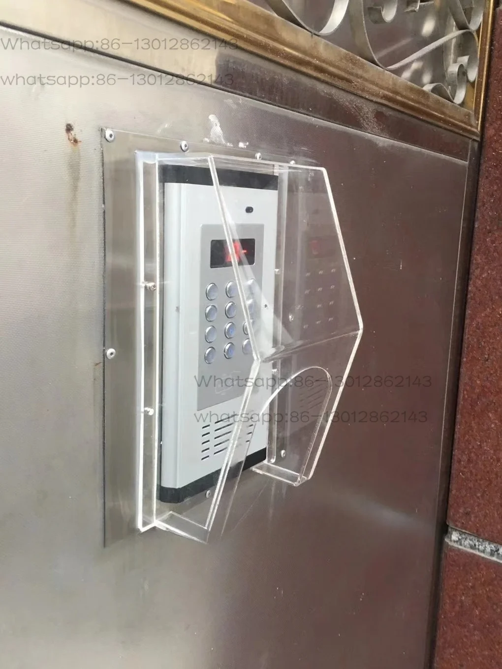 Outdoor visual intercom access control machine rain box