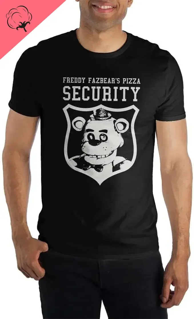 Man oversized t shirt  Fashion Popular FAZBEARS PIZZA SECURITY T-Shirt  Unisex Ladies Tee  t shirt