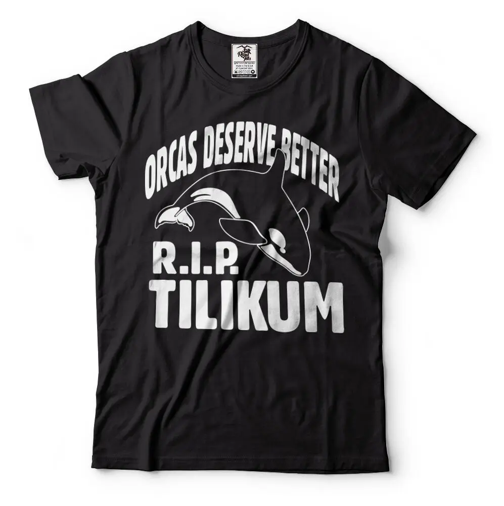 Tilikum Orca T-shirts Tilly Killer Whale  RIP   Free OrcasAnime Pattern Men and women 100% cotton luxury br