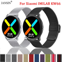 Stainless Steel Strap For Xiaomi IMILAB KW66 Metal Band Milanese Bracelet For imilab kw66 Smartwatch Accessories Wristband Belt