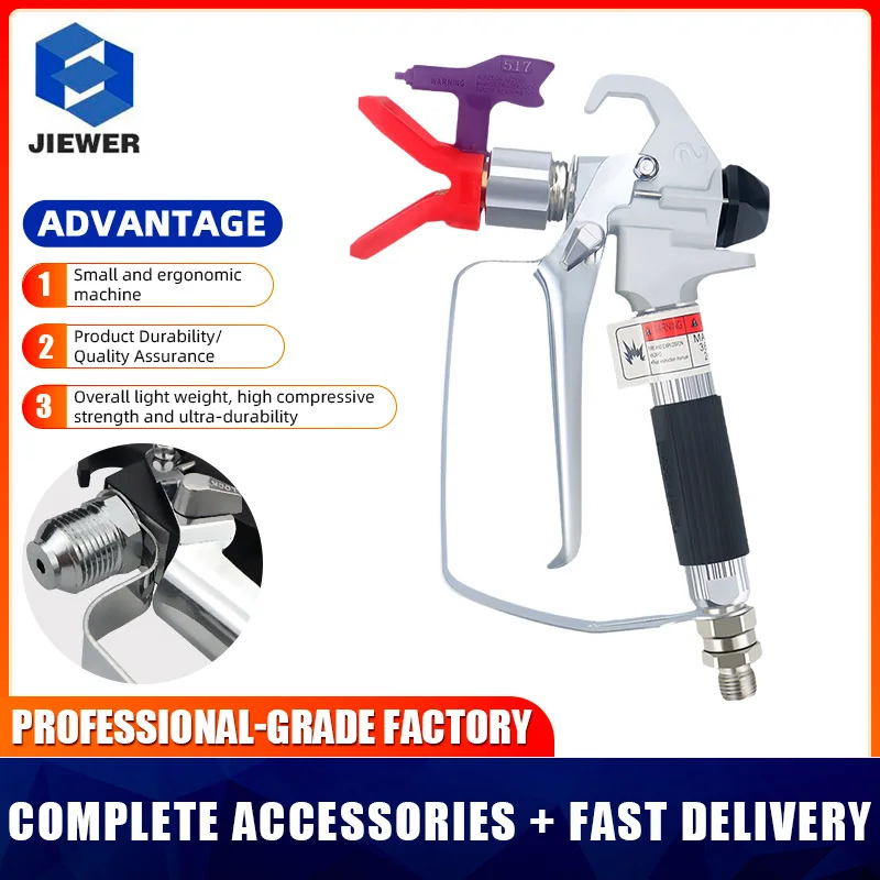 JIEWER High Pressure 3600PSI Airless Paint Spray Gun For Wagner Titan Spraying Machine With 517 Spray Tip Best Promotion