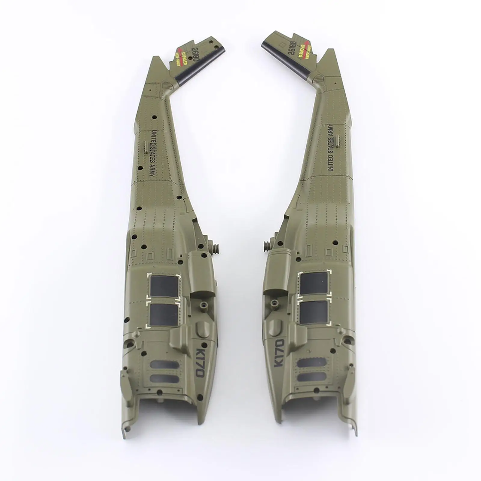 

2 Pieces RC Helicopter Cover Shell Easy Installation Compact Accessories Replace for Wltoys K170 Remote Control RC Helicopter