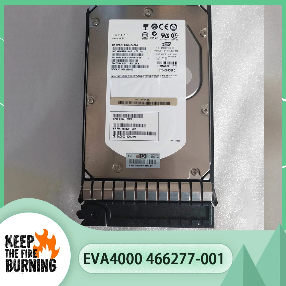 For HP AJ711A  AJ711B 400G 10K FC HDD EVA4000 466277-001 Hard Disk