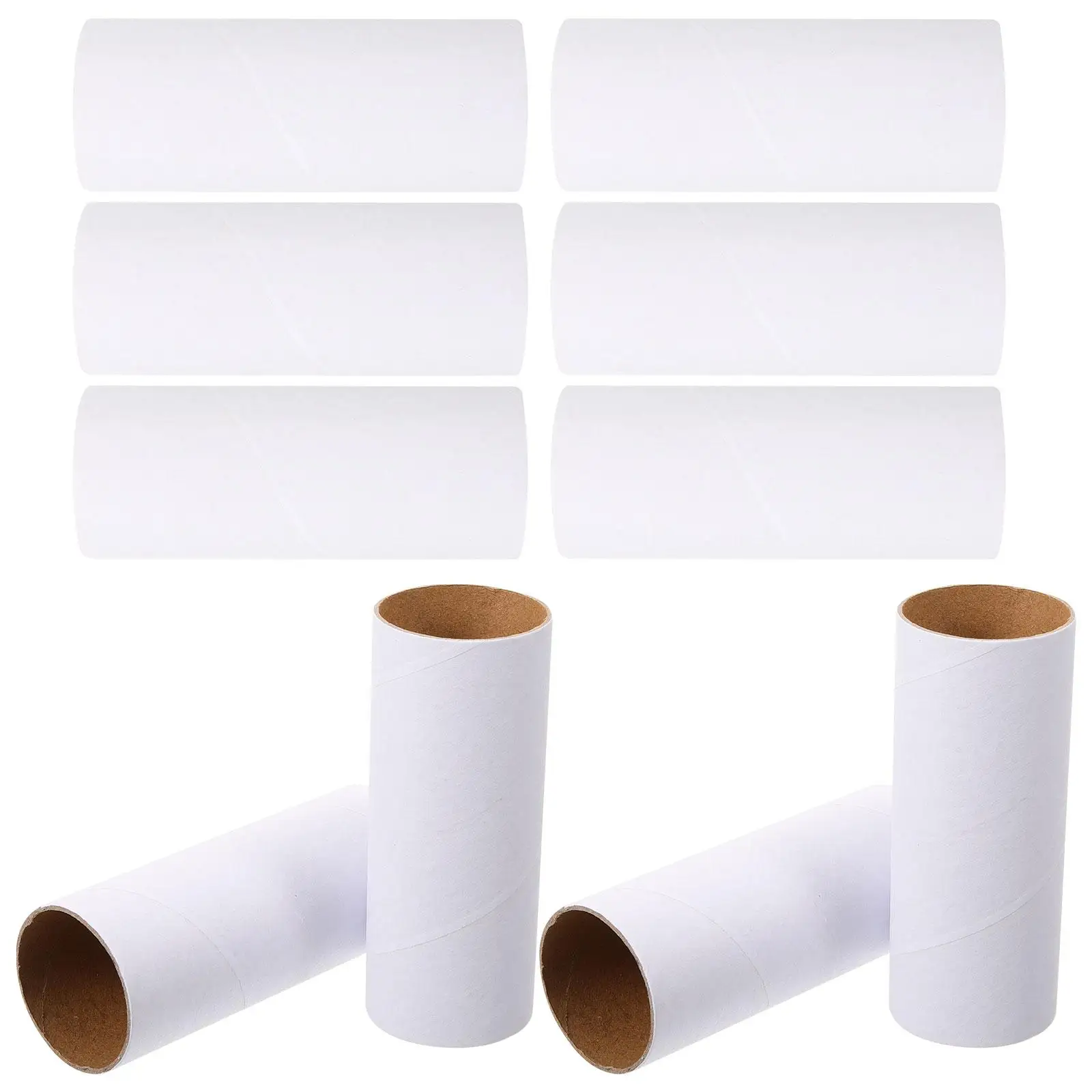 

10pcs White Small Craft Tubes 10cmx3.8cm DIY Cardboard Rolls Kids Projects Round Paper Cylinders Painting Supplies